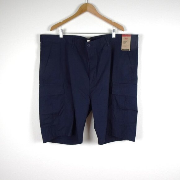 Levi's Cargo Shorts Big Men's Size 50 Blue Twill Cotton Loose Fit